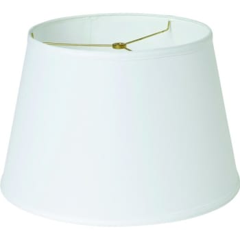Round Hardback Linen Lamp Shade 11 x 15 x 10" White Pack of 6