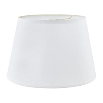 Round Hardback Linen Lamp Shade 11 X 15 X 10" White Pack Of 6