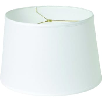 Round Hardback Linen Lamp Shade 13 x 16 x 10" White Pack of 6