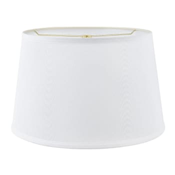 Round Hardback Linen Lamp Shade 13 X 16 X 10" White Pack Of 6