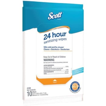 Scott 24-Hour Sanitizing Disinfecting Wipes Softpack (50-Case)