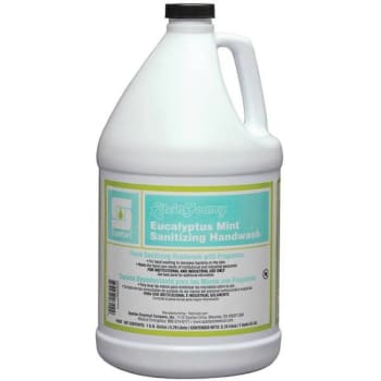 Spartan Lite'n Foamy Eucalyptus Mint Sanitizing Foaming Hand Wash, Eucalyptus Mint Scented, 1 Gal, Case Of 4