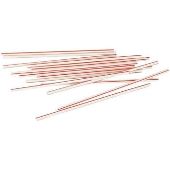 Cell-O-Core 5.25 In. White W/ Red Stripe Stirrer (10000-Pack)