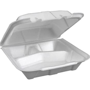 Image for Pactiv 9 X 9 Hinged Lid Foam Container 3 Compartment Case Of 150 from HD Supply