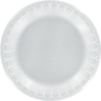 Bunzl Pactiv 6 In. White Foam Plate Non-Laminate (1000-Case)