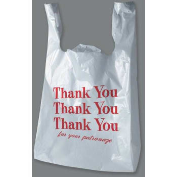 Image for Hilex Thank You"hdpe T-Sack Bag, 16-Mic, 13x8x23 ", Rd/wh Case Of 1000 from HD Supply