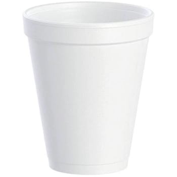 Dart 10J10, 10 Oz. White Foam Cup, 1000-Piece Case