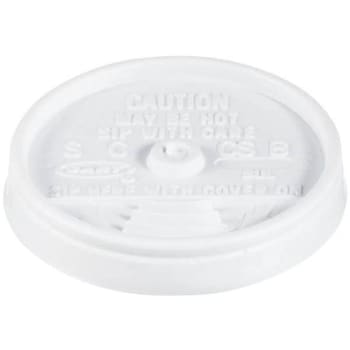 Image for Dart White Lid Foam Container Sip Thru (1000-Case) from HD Supply