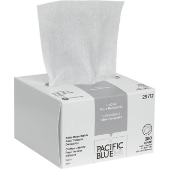 Pacific Blue Basic™ 1-Ply Recycled Delicate Task Wipers (60 Boxes-Case)