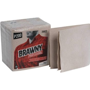 Image for Brawny Professional P200 1/4-Fold Brown Disposable Cleaning Towel from HD Supply
