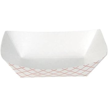 Dixie 1/2 Lb. Red Plaid Food Tray (250-Case)