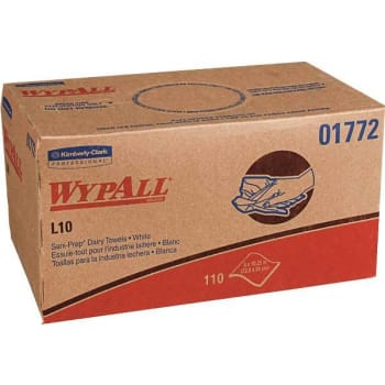 Image for Wypall L10 1-Ply White Disposable Dairy Towels (18-Case) from HD Supply