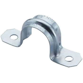 Halex 61220B Staffe In Acciaio Rigido A Due Fori – 5,1 Cm – 50 Pezzi – Uso Interno/Esterno, Zincate, Certificazione UL E CSA
