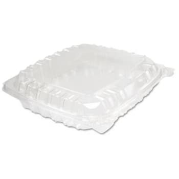 Image for Clearseal Hinged Lid Medium Shallow Food Clear Container Case Of 250 from HD Supply