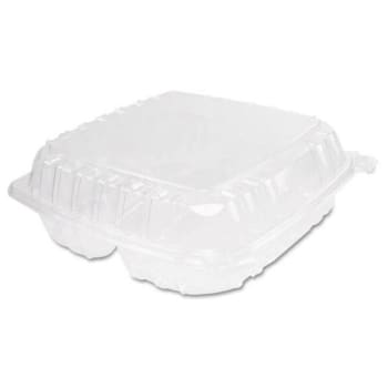 Image for Clearseal Large Hinged Lid 3-Compartments Medium Clear Container Case Of 200 from HD Supply