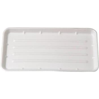 Primesource 8 In. X 14.75 In. X 1.06 In. White Disposable Foam Meat And Poultry Trays (250-Case)