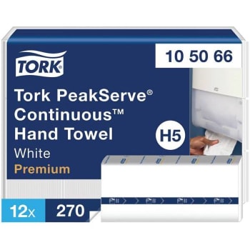 Image for Tork Premium Peakserve White Continuous Multifold Paper Towels (12-Case) from HD Supply