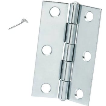 Image for Everbilt 3 In. Zinc-Plated Narrow Utility Hinge Non-Removable Pin (2-Pack) from HD Supply