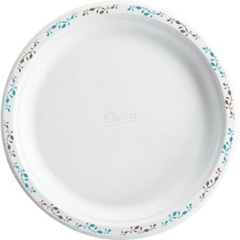 Chinet 10-1/2 In. Round Vines Design Molded Fiber Chinet Plate (125-Case)