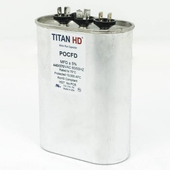 Packard Titan 80+5 MFD 440/370v Oval Run Capacitor