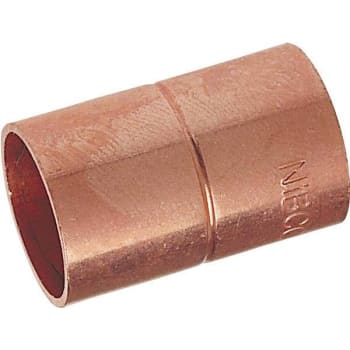 Nibco 1/4 in. OD ACR Copper Coupling with Stop