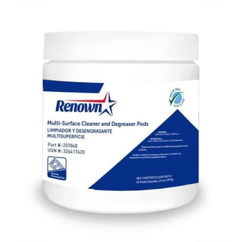 Renown Multi Surface Cleaner & Degreaser Pods, Green Seal Certified (25 Per Case)