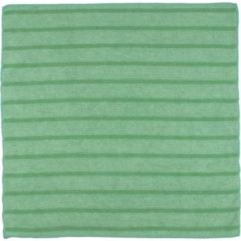 Image for Renown 16 In. X 16 In. Green Scrubbing Microfiber Cleaning Cloth (12-Pack) from HD Supply