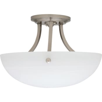 Seasons Semi Flush Ceiling Fixture Satin Nickel Alabaster Style Seasons Semi Flush Ceiling Fixture Satin Nickel Alabaster Style Gl