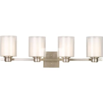 Image for Seasons® Elmsworth 34.63 in 4-Light E26 Vanity Light Fixture (Brushed Nickel) from HD Supply