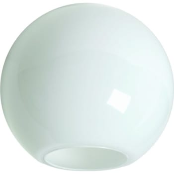 White 12" Globe Acrylic 5-1/4" Opening