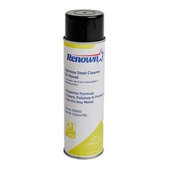 Image for Renown 15 Oz. Stainless Steel Cleaner Oil-Based Aerosol, Fragrance-Free, 12-Case from HD Supply