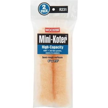 Image for Wooster 6 In. X 1/2 In. Mini-Koter High-Capacity Roller (2-Pack) from HD Supply