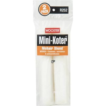 Image for Wooster 6 In. Mini-Koter Mohair Blend Roller (2-Pack) from HD Supply