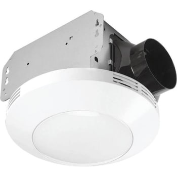 Image for Homewerks 80 CFM Light And Fit Ceiling Mount Bath Exhaust Fan With LED Light (Matte White) from HD Supply