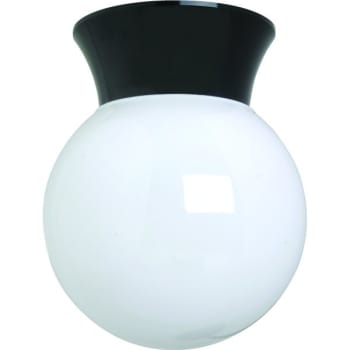 Polymer Products 6.4 in. 1-Light Outdoor Ceiling Light (Black)