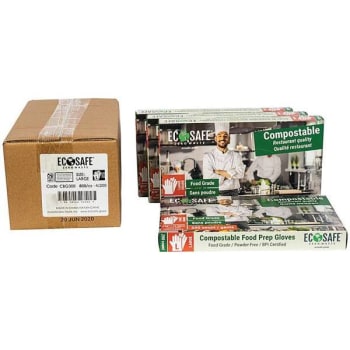 Image for Large Green 0.7 Mil. Compostable Food Prep Gloves (200-Case) from HD Supply