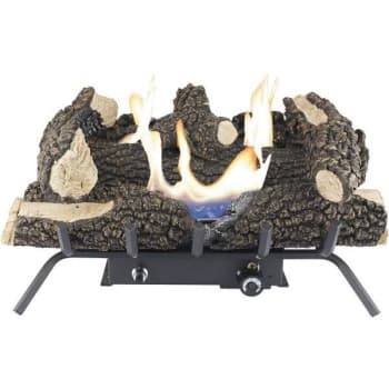 Pleasant Hearth Wildwood 24 In.vent-Free Dual Fuel Gas Fireplace Logs