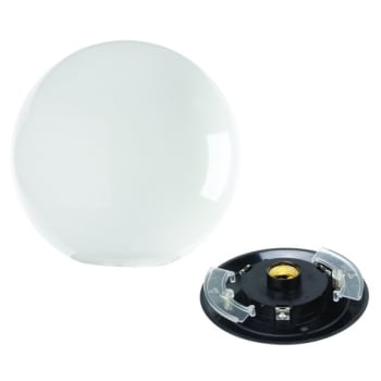 Image for Exterior 75W Incandescent Opal GlobePost Top Fixture Black from HD Supply