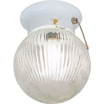 Image for 6 in 1-Light Globe Flush-Mount Ceiling Light Fixture (White) from HD Supply