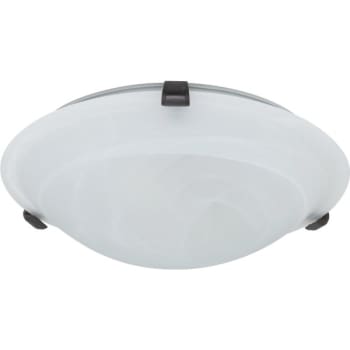 Seasons® 16" Round LED w/ 15W, Alabaster Glass Diffuser w/ Brushed Nickel and Bronze Clip  Included