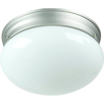 8 in 2-Light Mushroom Flush-Mount Ceiling Light Fixture (Brushed Nickel)