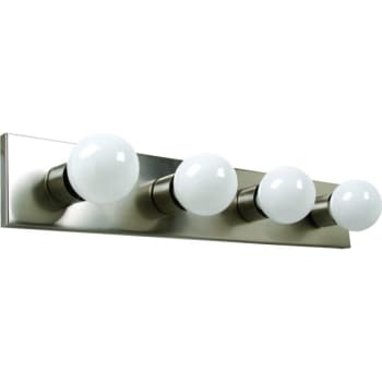 Image for 24 in. 4-Light Incandescent Bath Vanity Fixture (Brushed Nickel) from HD Supply