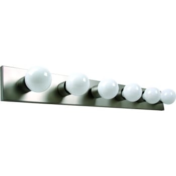 Image for 6-Light Incandescent Bath Vanity Fixture (Brushed Nickel) from HD Supply