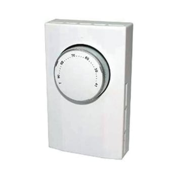 Image for King White Line Voltage Single Pole Mechanical Bi-Metal Thermostat from HD Supply