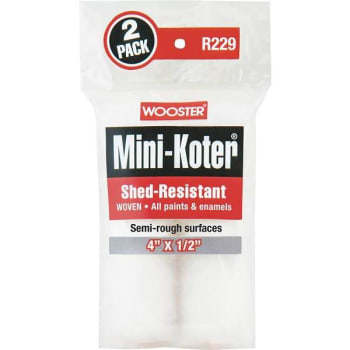 Image for Wooster 4 In. X 1/2 In. Mini-Koter Woven Mini Roller Cover (2-Pack) from HD Supply