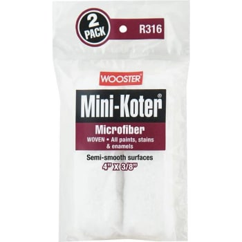 Image for Wooster 4 In. X 3/8 In. Mini-Koter Microfiber Roller (2-Pack) from HD Supply