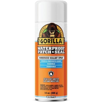 Gorilla 14 Oz. White Waterproof Patch And Seal Rubberized Sealant Spray Paint (6-Case)