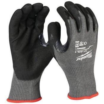 Image for Milwaukee Medium Gray Nitrile Level 5 Cut Resistant Dipped Work Gloves from HD Supply