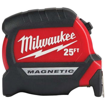 Image for Milwaukee 25 Ft. X 1-1/16 In. Compact Magnetic Tape Measure W/ 15 Ft. Reach from HD Supply