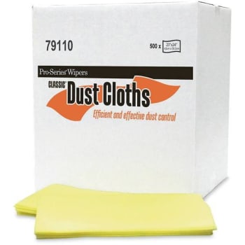 Image for Pro-Series Wipers 23 In. X 24 In. 1/8-Fold Classic Yellow Dust Cloth Wipers (50-Pack) from HD Supply